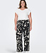 ONLY CARMAKOMA Broek NICON WIDE BLACK ABSTRACT GRAPHIC