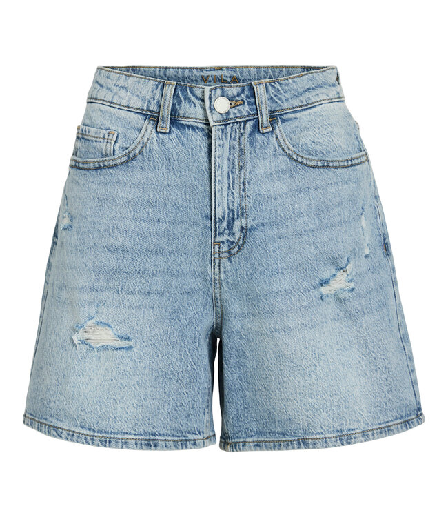 VILA Short JAF DESTROY DENIM VILA LIGHT BLEU DENIM