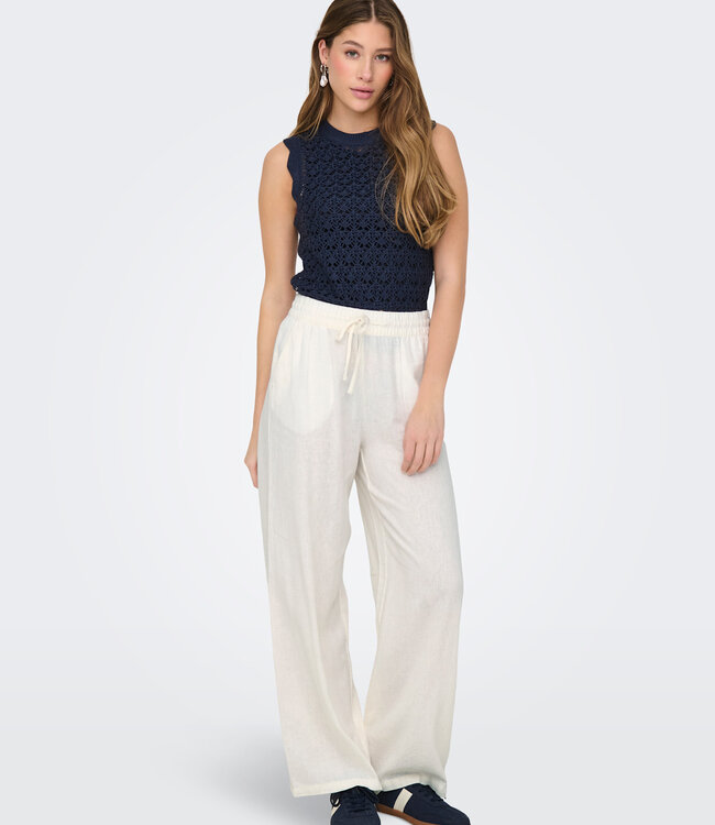 JDY Broek SAY LINNEN WIDE JDY SNOW WHITE