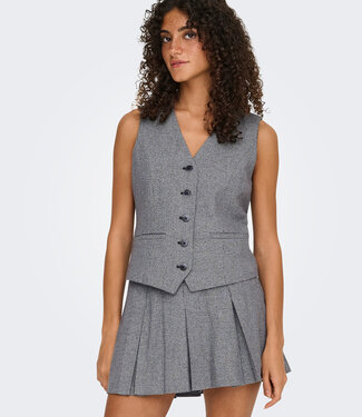 ONLY Vest WAISTCOAT IRIS-DELLA ONLY BLACK PEPPER