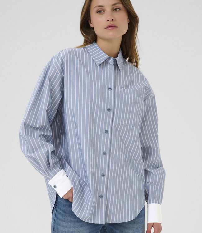 KAFFE Hemd MILINA  KAFFE WINDWARD BLUE 108274