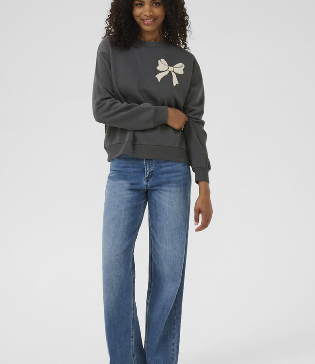 KAFFE Sweater ELENORA STRIK KAFFE BLACK OYSTER 108375