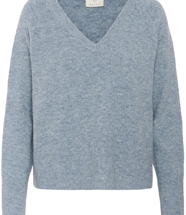KAFFE Pull NIEL V-NECK KAFFE WINDWARD BLUE 1740181