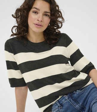 KAFFE T-Shirt LIZZA STRIPED KAFFE SPRING TURTLEDOVE 108416