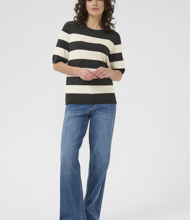 KAFFE T-Shirt LIZZA STRIPED KAFFE SPRING TURTLEDOVE 108416