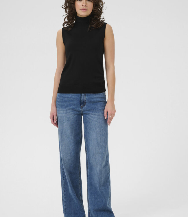KAFFE Top ROLLNECK LIZZA KAFFE BLACK DEEP 100121