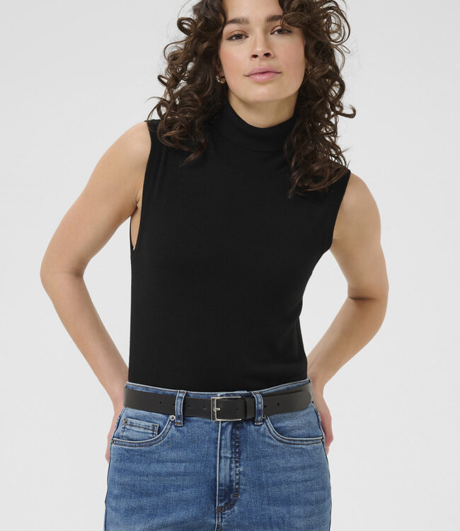 KAFFE Top ROLLNECK LIZZA KAFFE BLACK DEEP 100121