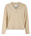 VILA Pull GINNY V-NECK GLITTER VILA FROSTED ALMOND