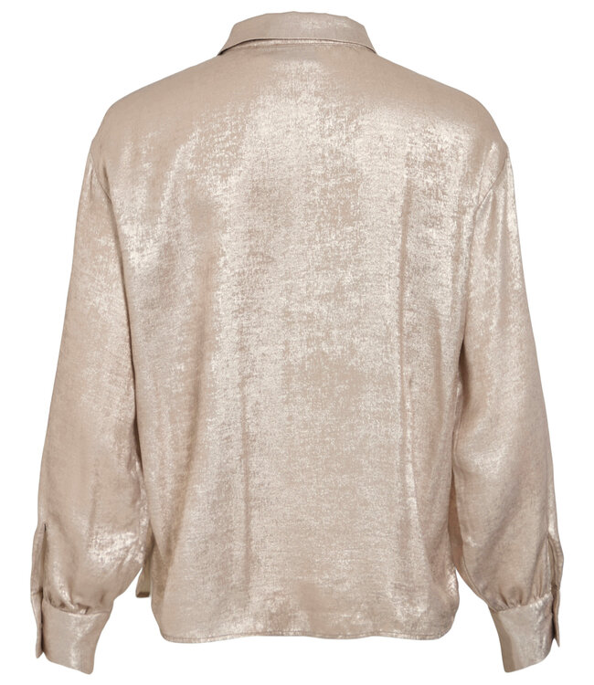 VILA Hemd METALLA GLITTER VILA BIRCH GOLD