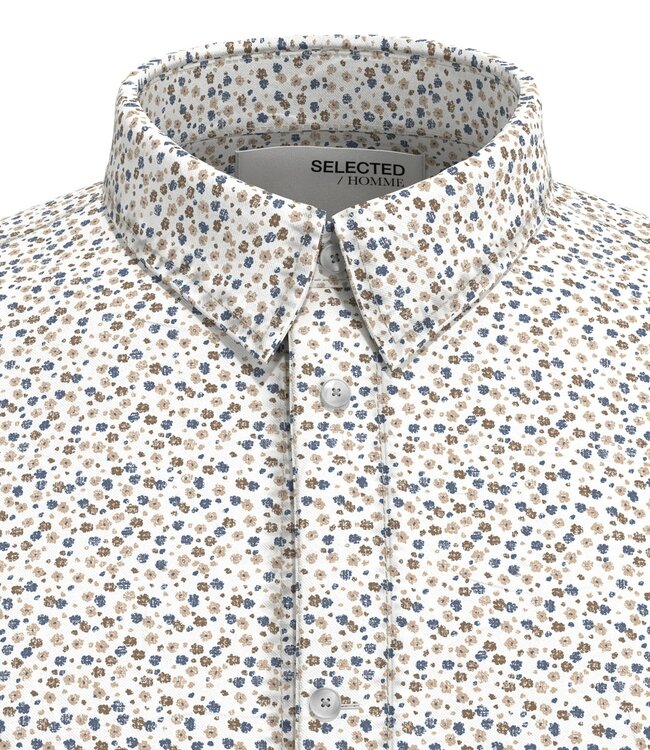 SELECTED HOMME Hemd SLIM ETHAN PRINT SELECTED HOMME BRIGHT WHITE MULTI DISTY