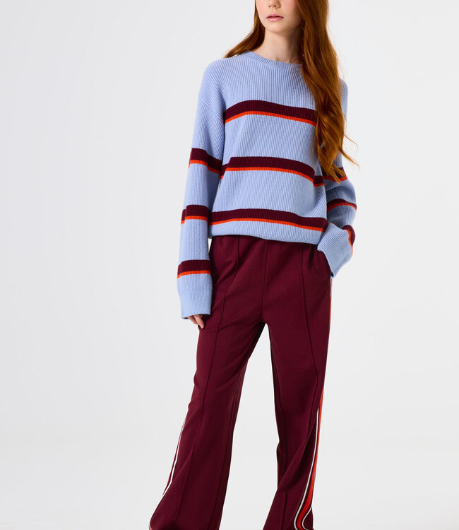 GARCIA Broek SPORTIVE STRIPE GARCIA TEENS DARK CHERRY