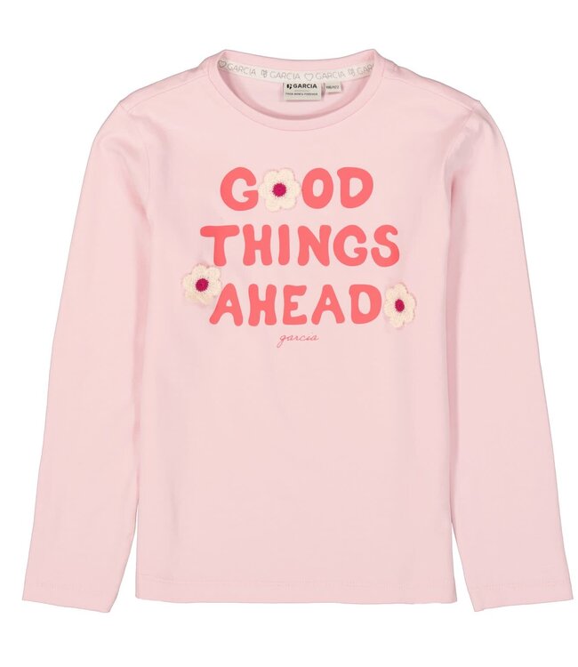 GARCIA T-Shirt GOOD THINGS AHEAD GARCIA MINI GIRLS  ALMOND BLOSSOM