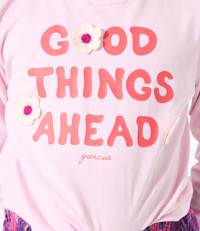 GARCIA T-Shirt GOOD THINGS AHEAD GARCIA MINI GIRLS  ALMOND BLOSSOM