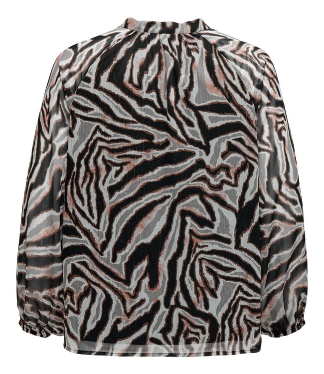 ONLY CARMAKOMA Blouse KAIA Carmakoma BLACK ARTZY ANIMAL