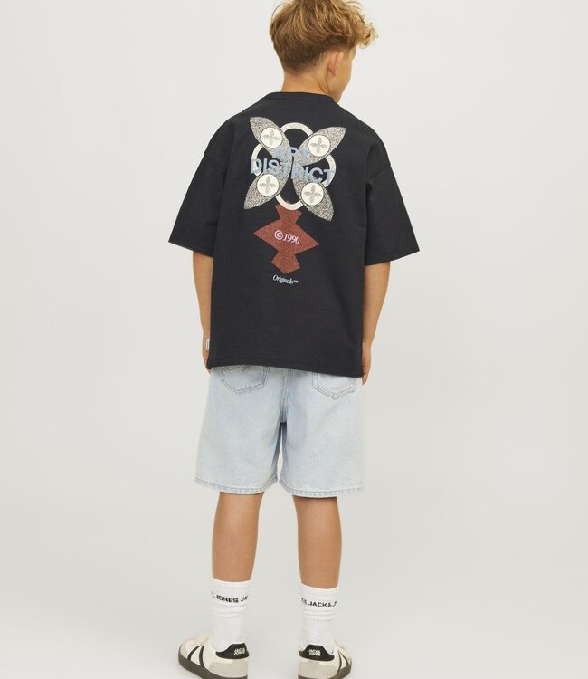 JACK & JONES KIDS T-Shirt ORNOHO BACK PRINT JACK & JONES  BLACK