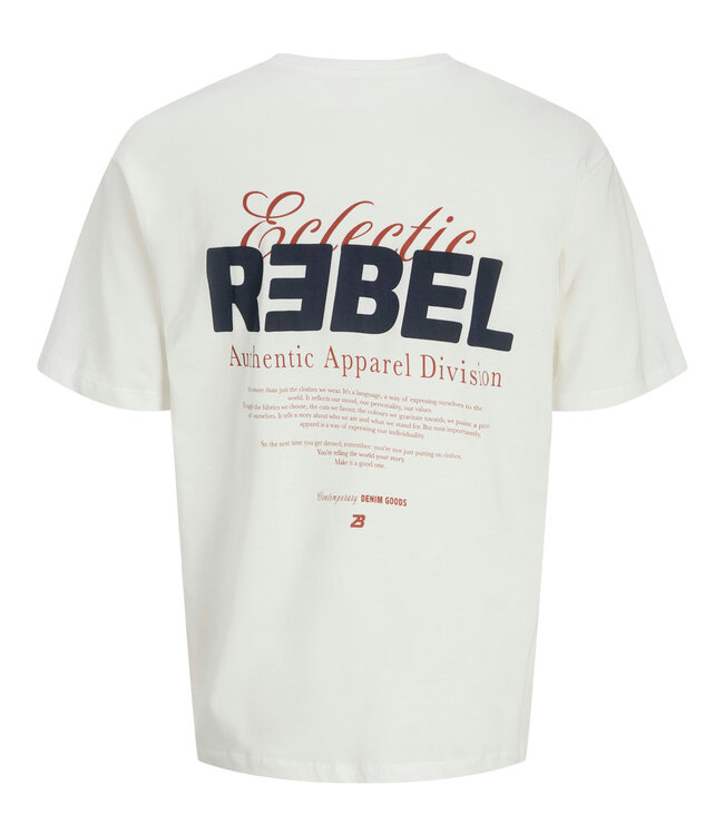 JJ REBEL T-Shirt JIM JJREBEL CLOUD DANCER