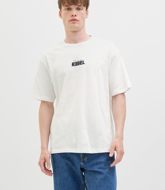 JJ REBEL T-Shirt JIM JJREBEL CLOUD DANCER