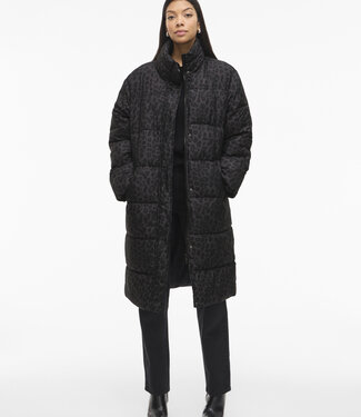 VILA Jas PUFF COAT VILA BLACK BEAUTY LEO