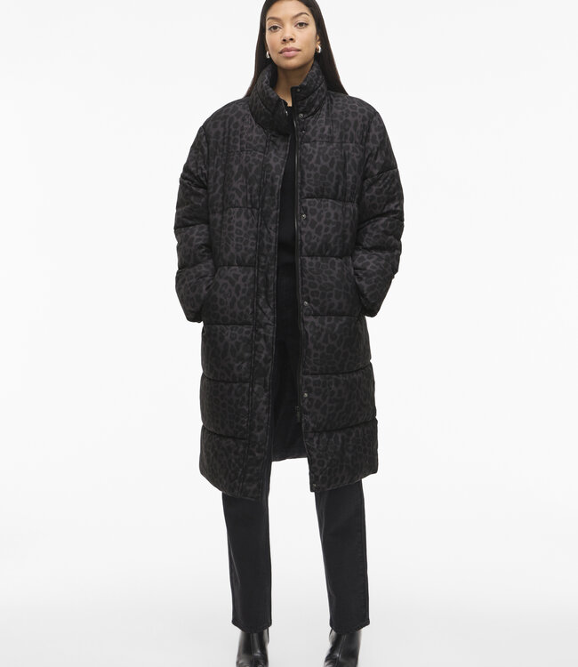 VILA Jas PUFF COAT VILA BLACK BEAUTY LEO
