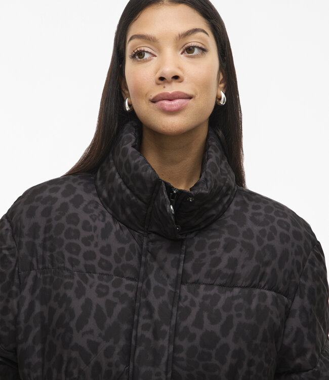 VILA Jas PUFF COAT VILA BLACK BEAUTY LEO