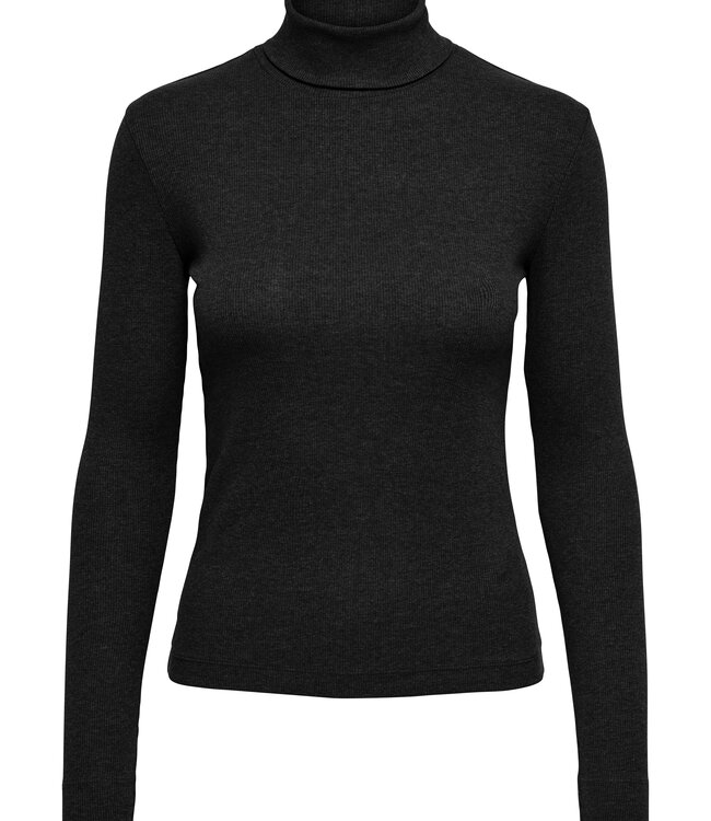 JDY T-Shirt ROLLNECK LUCKY JDY BLACK