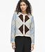 VILA Vest CARDIGAN KAYLA CHECK VILA CHERRY MAHOGANY