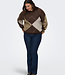 ONLY CARMAKOMA Pull NOEMIE JAQUARD ONLY CARMAKOMA CHESTNUT