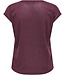 ONLY CARMAKOMA T-Shirt SILVERY LUREX ONLY CARMAKOMA BURGUNDY