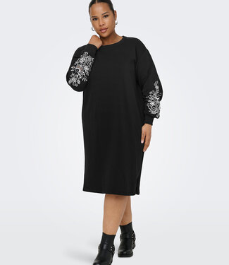 ONLY CARMAKOMA Kleed SWEAT JENNA ONLY CARMAKOMA BLACK EMBROIDERY