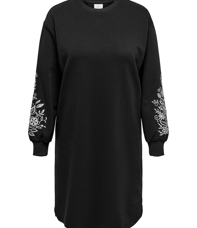 ONLY CARMAKOMA Kleed SWEAT JENNA ONLY CARMAKOMA BLACK EMBROIDERY