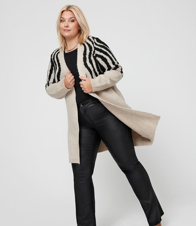 ONLY CARMAKOMA Vest CARDIGAN JADE ANIMAL ONLY CARMAKOMA PIRATE WHITE CAP