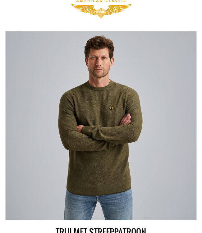 PME LEGEND Pull COTTON MODAL STRUCTURE  PME OLIVE NIGHT
