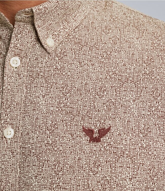 PME LEGEND Hemd LONG SLEEVE PRINT ON PME LEGEND MARRON
