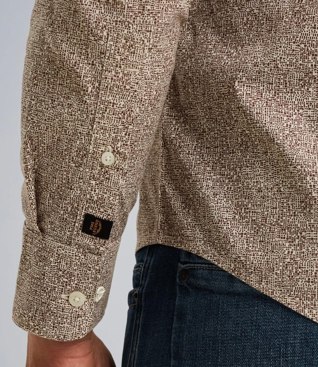 PME LEGEND Hemd LONG SLEEVE PRINT ON PME LEGEND MARRON