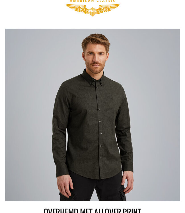 PME LEGEND Hemd LONG SLEEVE PRINT ON PME LEGEND BELUGA