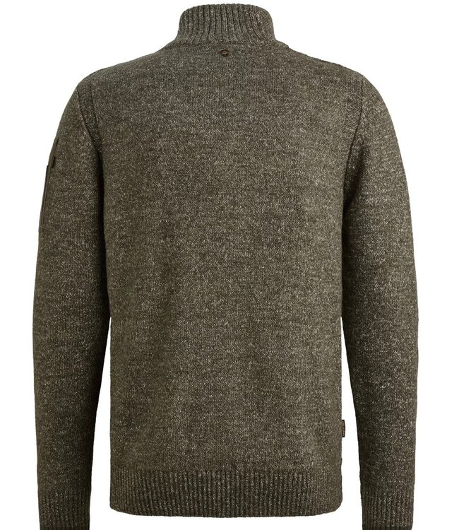 PME LEGEND Pull HALF ZIP COLLAR SOFT BLEND MID GREY MELANGE