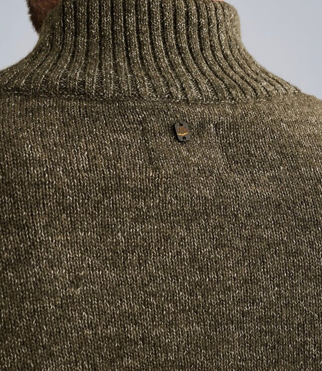 PME LEGEND Pull HALF ZIP COLLAR SOFT BLEND MID GREY MELANGE