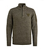PME LEGEND Pull HALF ZIP COLLAR SOFT BLEND MID GREY MELANGE