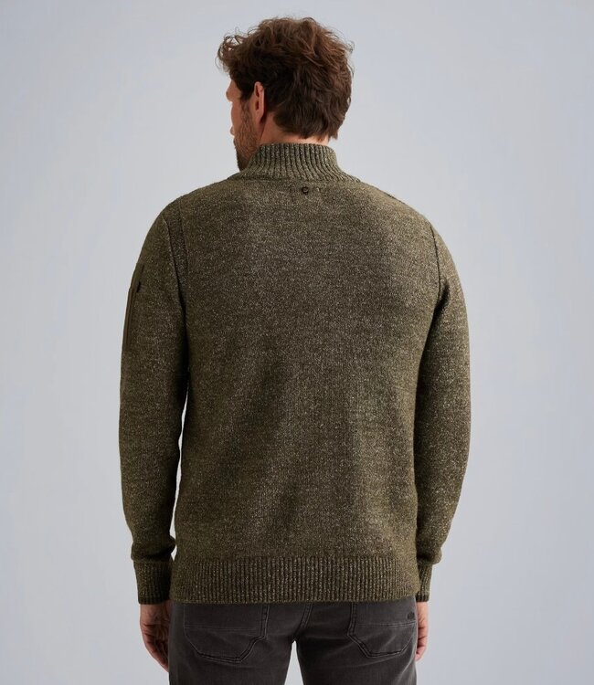 PME LEGEND Pull HALF ZIP COLLAR SOFT BLEND MID GREY MELANGE