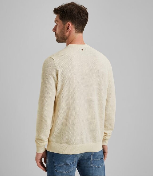 PME LEGEND Pull R-NECK PME LEGEND AMERICAN CLASSIC COTTON MODAL BONE WHITE
