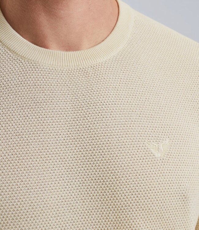 PME LEGEND Pull R-NECK PME LEGEND AMERICAN CLASSIC COTTON MODAL BONE WHITE