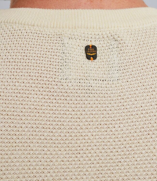 PME LEGEND Pull R-NECK PME LEGEND AMERICAN CLASSIC COTTON MODAL BONE WHITE