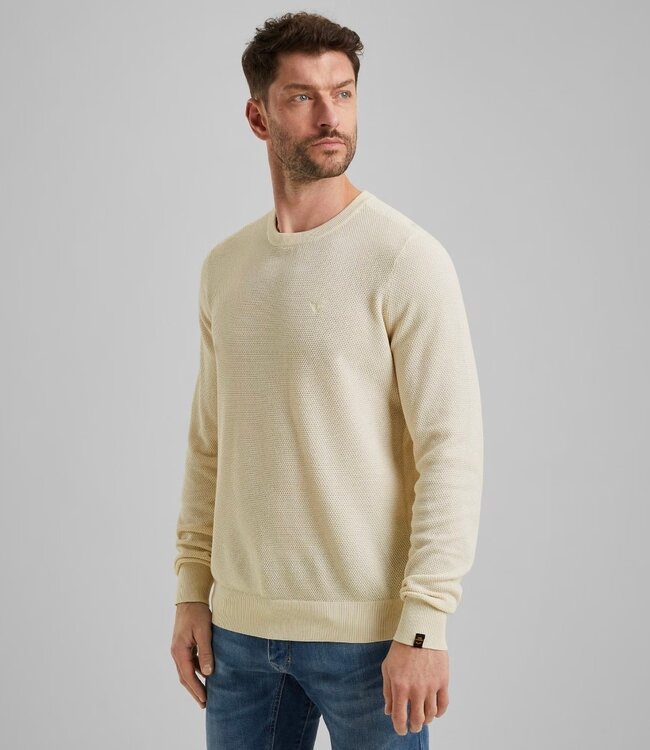 PME LEGEND Pull R-NECK PME LEGEND AMERICAN CLASSIC COTTON MODAL BONE WHITE