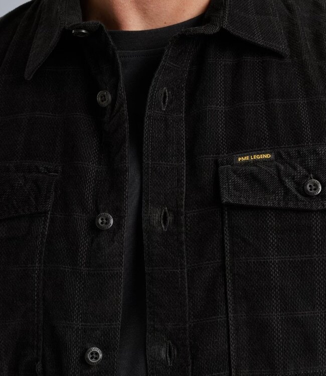 PME LEGEND Hemd LONG SLEEV CORDUROY PME LEGEND JET BLACK