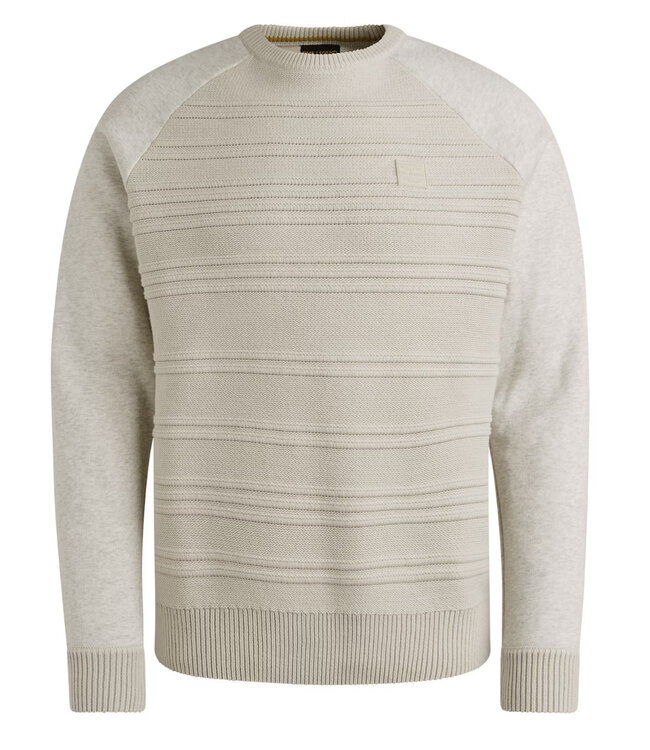 PME LEGEND Pull R-NECK SWEAT COMBINATION PME LEGEND BONE WHITE