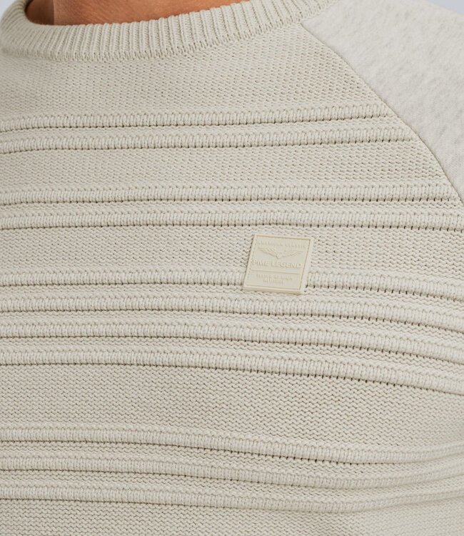 PME LEGEND Pull R-NECK SWEAT COMBINATION PME LEGEND BONE WHITE