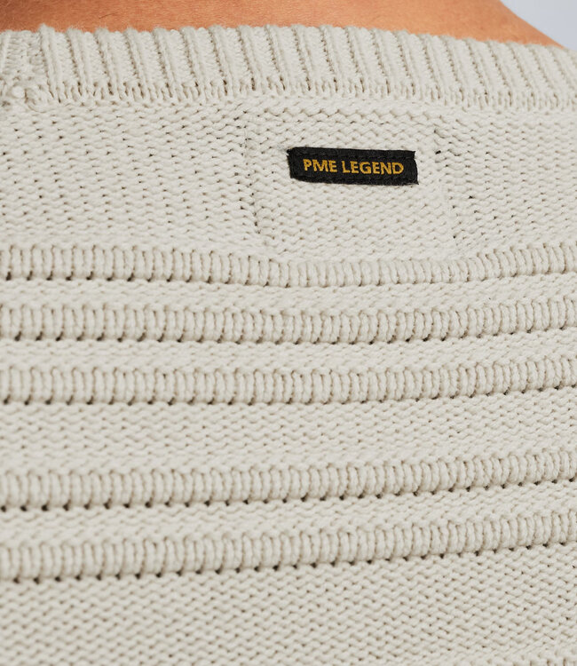PME LEGEND Pull R-NECK SWEAT COMBINATION PME LEGEND BONE WHITE