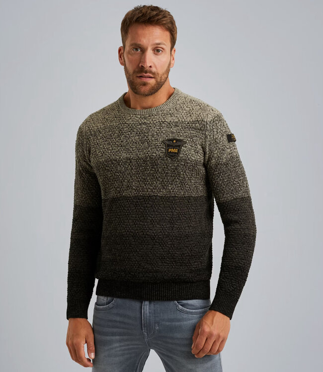 PME LEGEND Pull R-NECK GRADIENT PME LEGEND BELUGA MELANGE