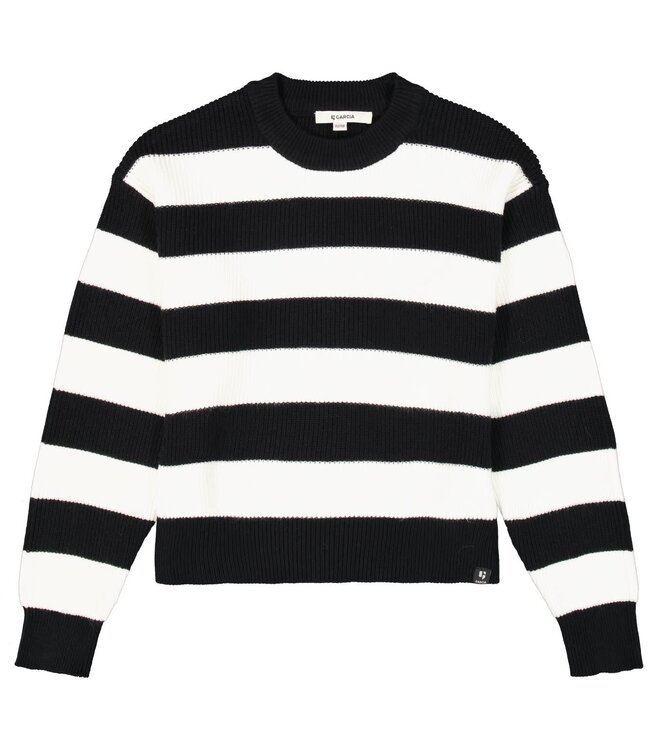 GARCIA Pull STRIPE GARICA TEENS GIRLS OFF BLACK
