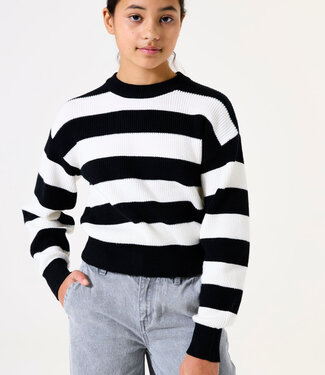GARCIA Pull STRIPE GARICA TEENS GIRLS OFF BLACK
